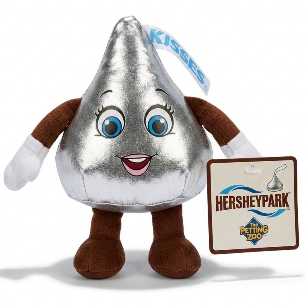 2014 Hershey's Kisses Plush Hersheypark The Petting Zoo Silver‎ Stuffed Toy NWT